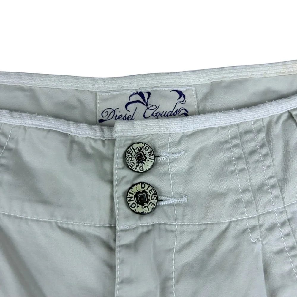 Diesel Parachute Mens Cargo Capri Pants Shorts Loose Fit Baggy Rave Skate Y2K